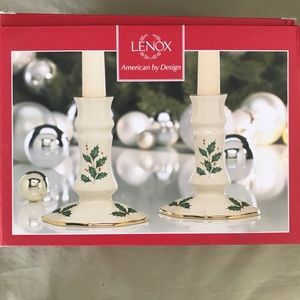Lenox Christmas candles holder